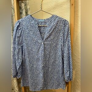 J Mclaughlen Blue long sleeve women's blouse